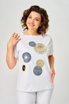 Футболка 2239 белый кр.р. Rumoda