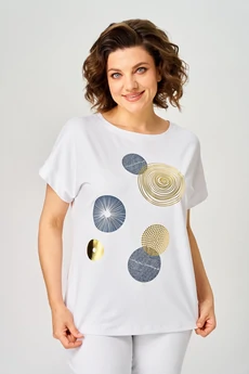 Футболка 2239 белый кр.р. Rumoda