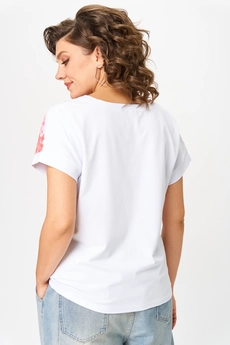 Джемпер 2258 розовый + белый Rumoda