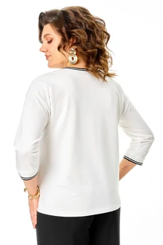 Джемпер 2261 молочный-черный дл.р. Rumoda