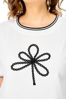 Джемпер 2261 молочный-черный кр.р. Rumoda