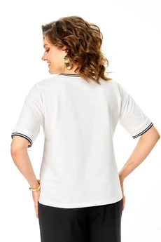 Джемпер 2261 молочный-черный кр.р. Rumoda