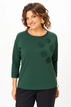 Джемпер 2268 темно-зеленый Rumoda