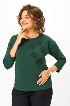 Джемпер 2268 темно-зеленый Rumoda