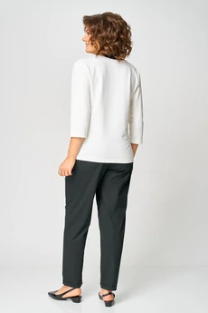 Джемпер 2272 молочный черный дл Rumoda