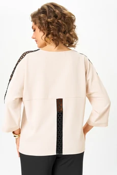 Костюм брючный 2275 дл. р. бежевый + черный Rumoda