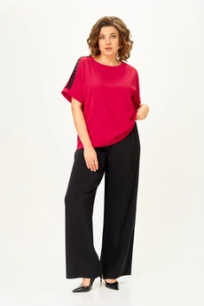 Костюм брючный 2275 красный-черный кр.р. Rumoda