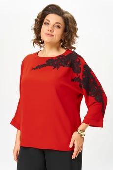 Блузка 2277 дл. р. красный Rumoda