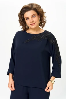 Блузка 2277 дл. р. синий Rumoda