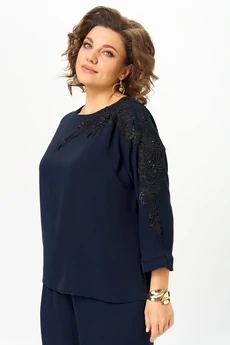 Блузка 2277 дл. р. синий Rumoda