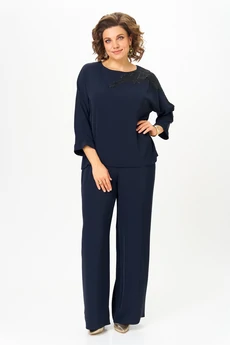 Костюм брючный 2278 дл.р. синий Rumoda
