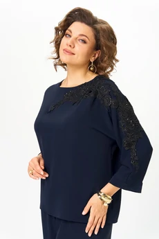 Костюм брючный 2278 дл.р. синий Rumoda