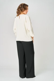 Костюм брючный 2278 молочный-черный дл.р. Rumoda