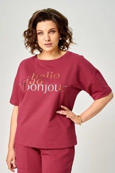 Футболка 2292 бордовый Rumoda