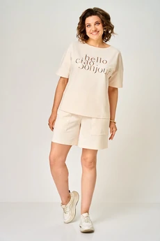 Костюм с шортами 2293 бежевый Rumoda