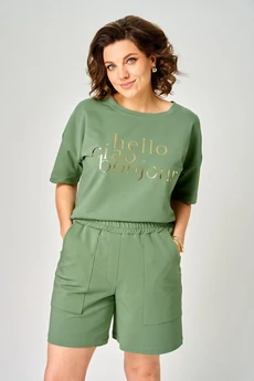 Костюм с шортами 2293 зеленый Rumoda