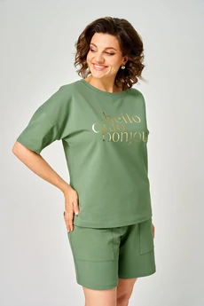 Костюм с шортами 2293 зеленый Rumoda