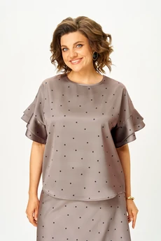 Костюм с юбкой 2294 капучино Rumoda