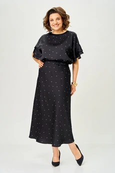 Костюм с юбкой 2294 черный Rumoda