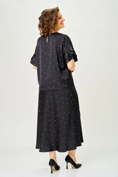 Костюм с юбкой 2294 черный Rumoda