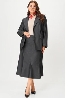 Костюм с юбкой 11297 графит SOVA