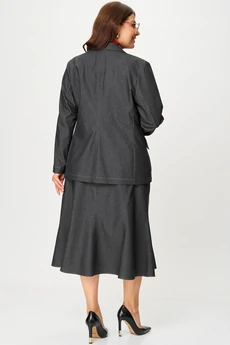 Костюм с юбкой 11297 графит SOVA