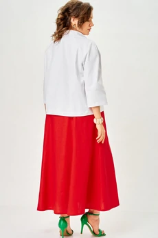 Костюм с платьем 11323 белый + красный SOVA