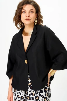 Костюм брючный 11332 черный леопард SOVA