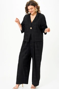 Костюм брючный 11333 черный клетка SOVA