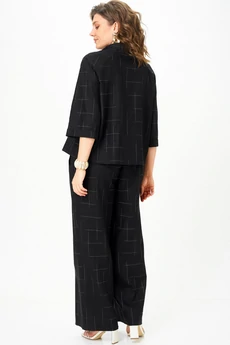 Костюм брючный 11333 черный клетка SOVA