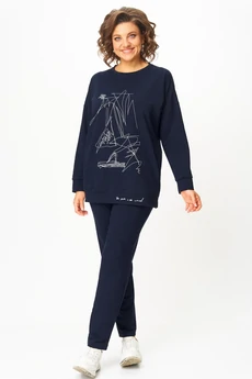 Спортивный костюм 2061-2 глубокий синий STEFANY