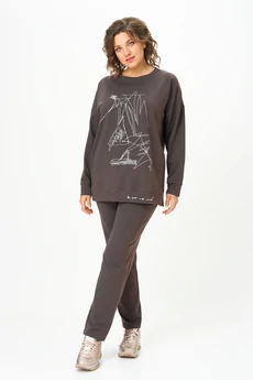 Спортивный костюм 2061-2 горький шоколад STEFANY