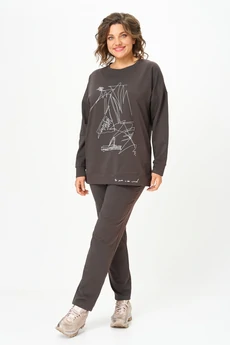 Спортивный костюм 2061-2 горький шоколад STEFANY