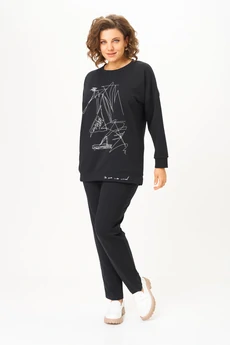 Спортивный костюм 2061-2 черный STEFANY