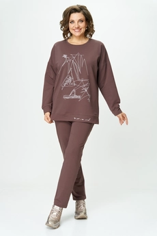 Костюм брючный 2061-2 шоколад STEFANY