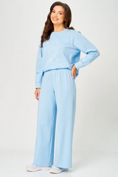 Костюм брючный 2100 небесно-голубой STEFANY