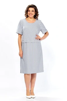 Платье 585-1 серая полоска SVT