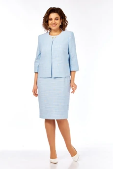Костюм с платьем 602 голубой SVT