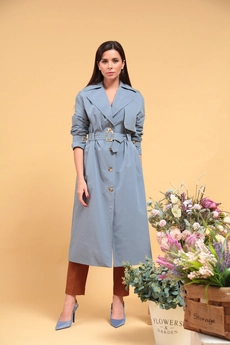 Плащ 13600 голубой SandyNA 
