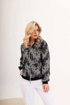 Бомбер 13581 черно-серый SandyNA 