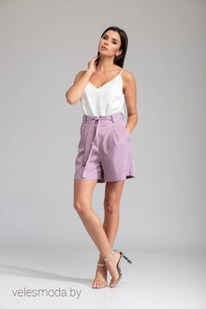 Костюм с шортами 13691-1 розовый+полоска SandyNA 