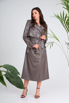 Плащ  13981 пепельно фиолетовый SandyNA 