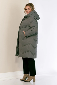 Пальто 2163 хаки Shetti