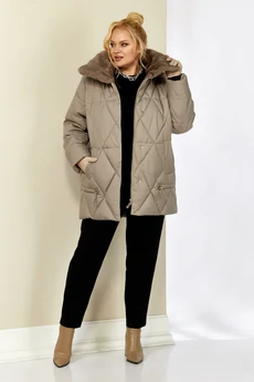 Куртка 2207 бежево-серый Shetti