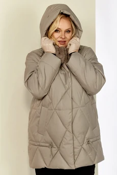 Куртка 2207 бежево-серый Shetti