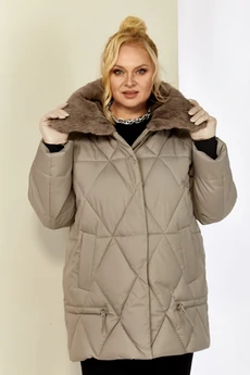 Куртка 2207 бежево-серый Shetti