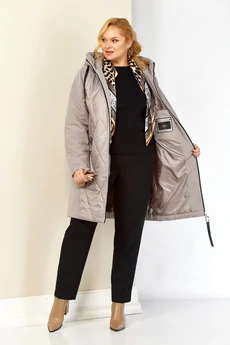 Куртка 2909 бежево-серый Shetti