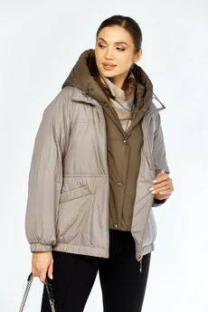 Куртка 2213 бежево-серый Shetti