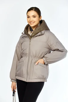 Куртка 2213 бежево-серый Shetti