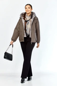 Куртка 2213 пепельно-коричневый Shetti